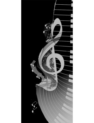 Ganzglastür Piano Gelasert Auf Klarglas