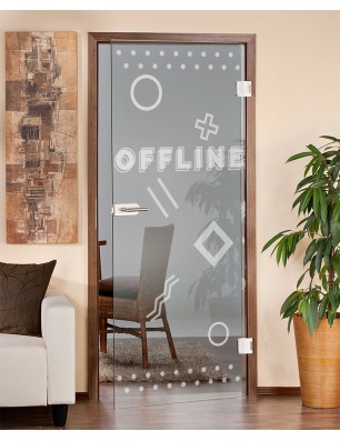 Ganzglastür Gamer Gelasert Auf Klarglas