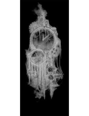 Ganzglastür Uhr Gelasert Auf Klarglas