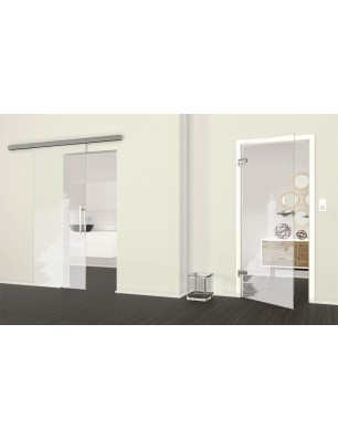 Ganzglastür Leuchtturm 3 Gelasert Auf Klarglas