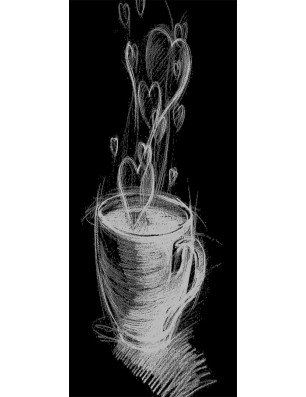 Ganzglastür Kaffee Gelasert Auf Klarglas