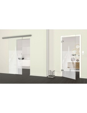 Ganzglastür Wellenbrecher Gelasert Auf Klarglas