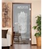 Ganzglastür Mojito Gelasert Auf Klarglas