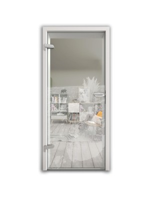 Ganzglastür Ananas Gelasert Auf Klarglas