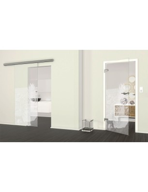 Ganzglastür Ananas Gelasert Auf Klarglas