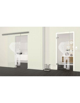 Ganzglastür Elefant 2 Gelasert Auf Klarglas