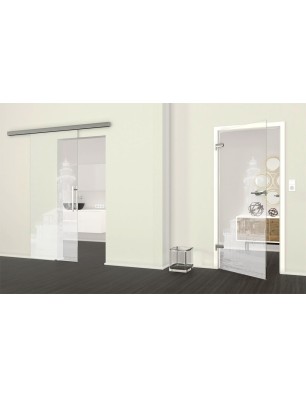 Ganzglastür Leuchtturm 5 Gelasert Auf Klarglas