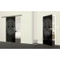 Ganzglastür Skull 3 Gelasert Auf Grauglas Ganzglastür Skull 3 Gelasert Auf Grauglas