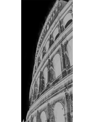 Ganzglastür Kolosseum Gelasert Auf Grauglas