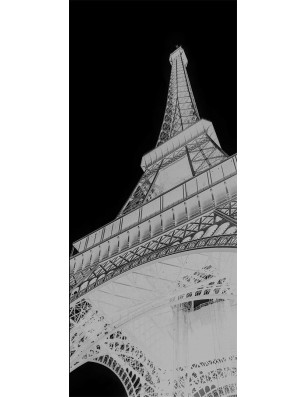 Ganzglastür Eifelturm Gelasert Auf Grauglas