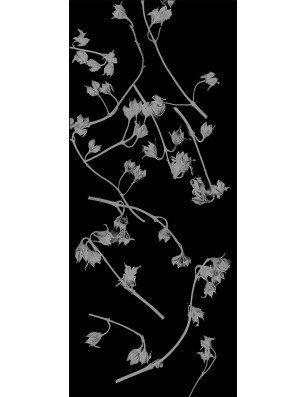 Ganzglastür Äste Gelasert Auf Grauglas