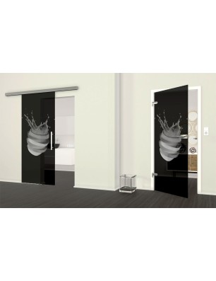 Ganzglastür Fruits 6 Gelasert Auf Grauglas