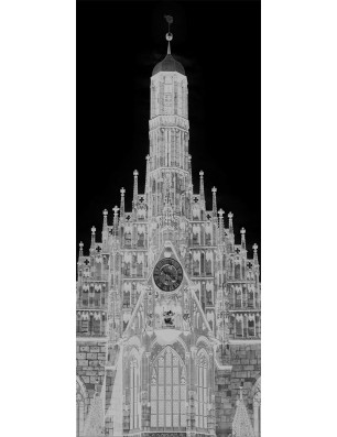 Ganzglastür Frauenkirche Gelasert Auf Grauglas