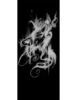 Ganzglastür Wolf 3 Gelasert Auf Grauglas