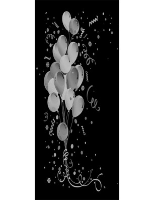 Ganzglastür Balong Gelasert Auf Grauglas