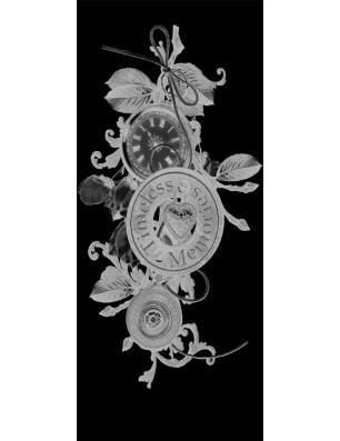 Ganzglastür Time Gelasert Auf Grauglas