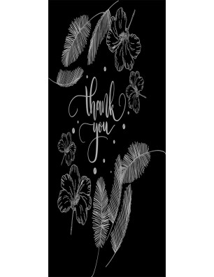 Ganzglastür Thank You Gelasert Auf Grauglas