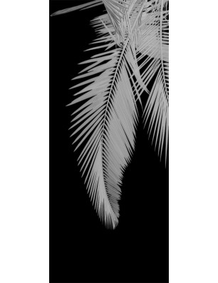 Ganzglastür Blätter 2 Gelasert Auf Grauglas