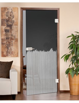 Ganzglastür Sichtschutz Gelasert Auf Grauglas