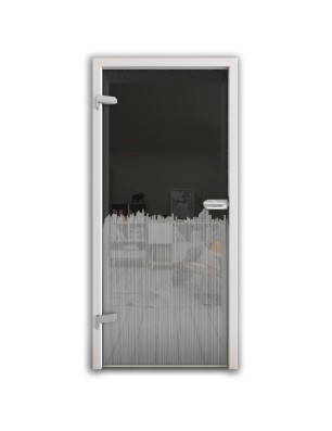 Ganzglastür Sichtschutz Gelasert Auf Grauglas