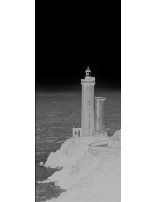 Ganzglastür Leuchtturm 3 Gelasert Auf Grauglas