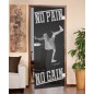 Ganzglastür No pain No Gain Gelasert Auf Grauglas Ganzglastür No pain No Gain Gelasert Auf Grauglas
