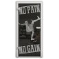 Ganzglastür No pain No Gain Gelasert Auf Grauglas Ganzglastür No pain No Gain Gelasert Auf Grauglas