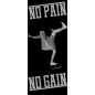 Ganzglastür No pain No Gain Gelasert Auf Grauglas Ganzglastür No pain No Gain Gelasert Auf Grauglas