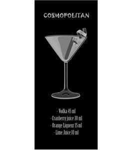 Ganzglastür Cosmopolitan Gelasert Auf Grauglas