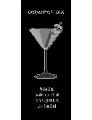 Ganzglastür Cosmopolitan Gelasert Auf Grauglas