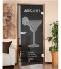 Ganzglastür Margarita Gelasert Auf Grauglas