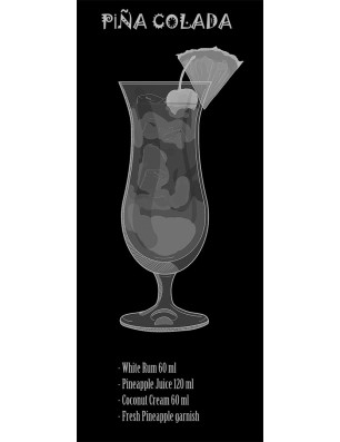 Ganzglastür Pina Colada Gelasert Auf Grauglas