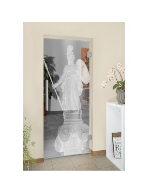 Pendeltür Athena Gelasert Auf Klarglas