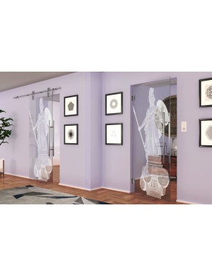 Pendeltür Athena Gelasert Auf Klarglas