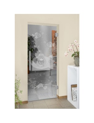 Pendeltür Kid U-Boot Gelasert Auf Klarglas