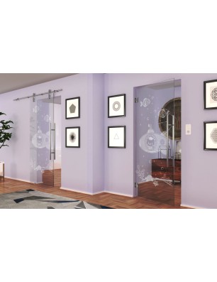 Pendeltür Kid U-Boot Gelasert Auf Klarglas