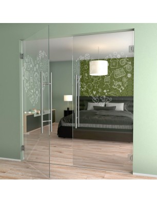 Pendeltür Kid Herz Gelasert Auf Klarglas