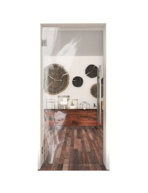 Pendeltür Silhuette Gelasert Auf Klarglas