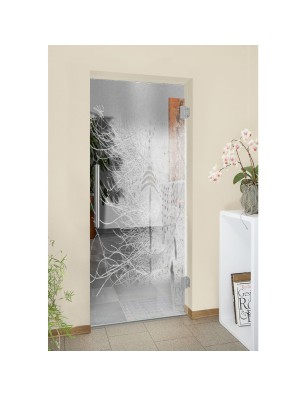 Pendeltür Abstrakt 7 Gelasert Auf Klarglas