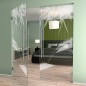 Pendeltür Wellness 3 Gelasert Auf Klarglas Pendeltür Wellness 3 Gelasert Auf Klarglas