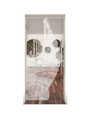 Pendeltür Greece Gelasert Auf Klarglas