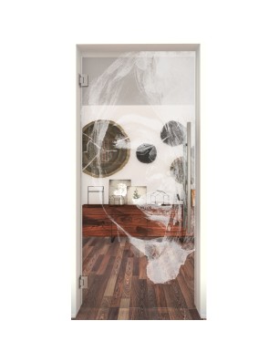 Pendeltür Silhuette II Gelasert Auf Klarglas