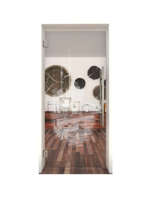 Pendeltür Istanbul Gelasert Auf Klarglas