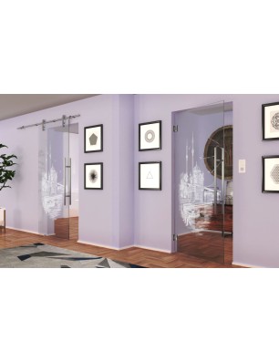 Pendeltür Istanbul Gelasert Auf Klarglas