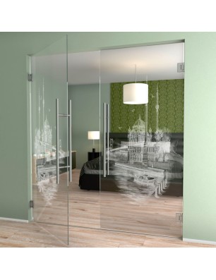 Pendeltür Istanbul Gelasert Auf Klarglas