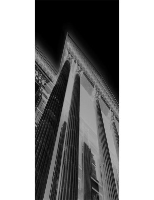 Pendeltür Bank Gelasert Auf Klarglas