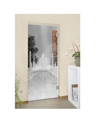 Pendeltür Tac Mahal Gelasert Auf Klarglas