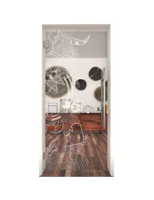 Pendeltür Kid Misc Gelasert Auf Klarglas