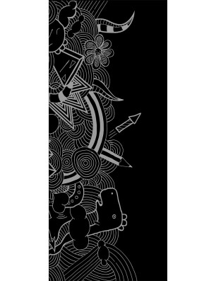 Pendeltür Kid Misc Gelasert Auf Klarglas