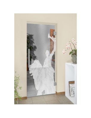 Pendeltür Rom Gelasert Auf Klarglas